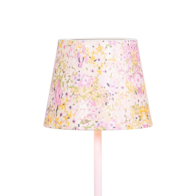 Poldina Metal Graphic Shade - Pink Floral For Sale - Image 4 of 4