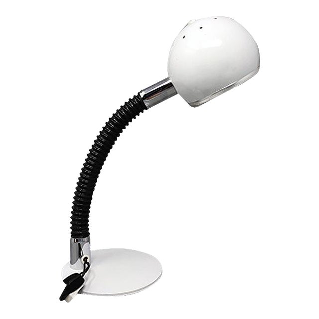 White Eyeball Table Lamp by Reggiani, Italy, 1970s For Sale