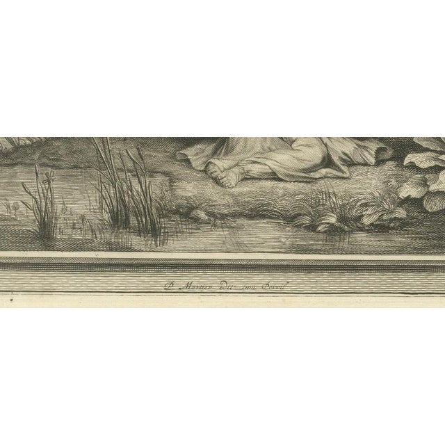 18th Century Pieter Mortier, Zimri Burns His Palace and Elijah Fed by the Ravens, Pieter 1700, Engraving For Sale - Image 5 of 12
