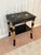 Black/Gold Asian Lacquered Bird Side Table For Sale - Image 4 of 4