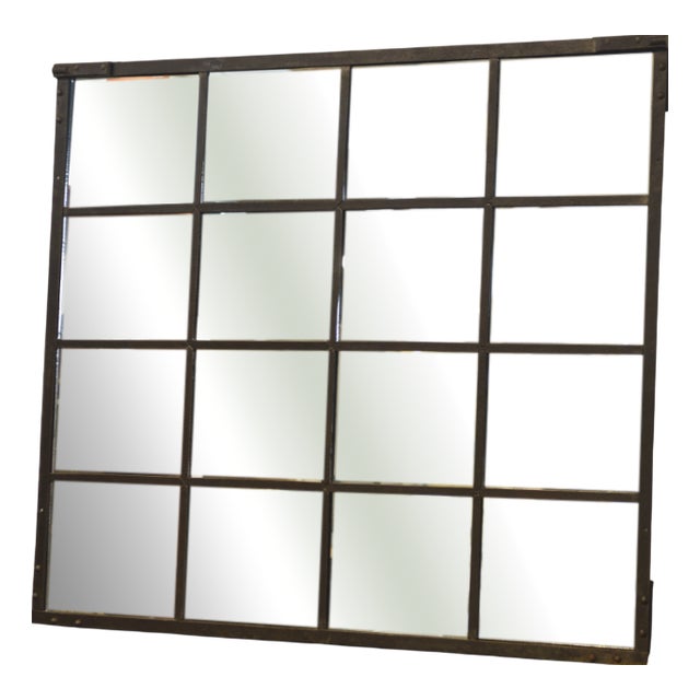 Mid-Century Industrial Mirror, 1950s For Sale