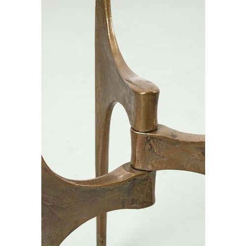 Large Bronze Candleholder, 1960s For Sale - Image 5 of 9