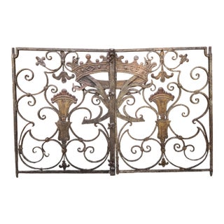 Pair of 17th/18th Century Forged Iron Low Gates From Haute-Savoie, France For Sale