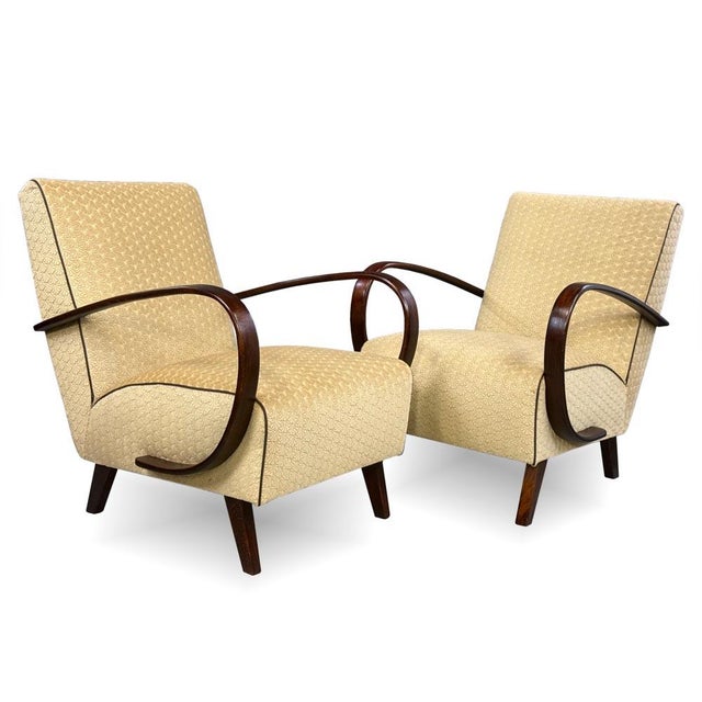 Art Deco Armchairs from Interier Praha, 1950s, Set of 2 For Sale - Image 9 of 9