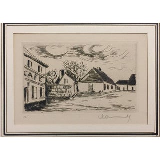 Maurice de Vlaminck, Café De Paris, 1920s, Etching & Drypoint For Sale