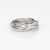 Estate Gucci rolling ring crafted in 18k white gold. The Gucci ring features 5 interlocking bands crafted in 18k white...