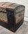 Early 20th Century Antique Camel Back Steamer Trunk Chest For Sale - Image 5 of 11