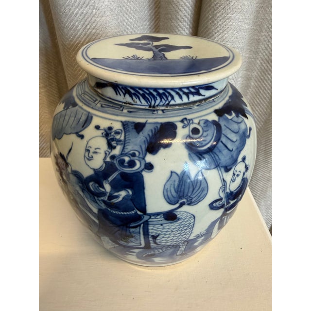 Off-white Ming Dynasty Chinoiserie Ginger Jar For Sale - Image 8 of 8