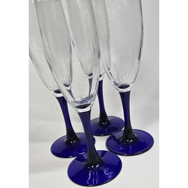 These fabulous deepest cobalt blue stems are perfect for your morning mimosas as you sit at the table watching the waves...