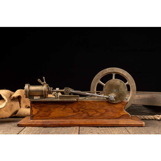 Industrial Vintage Brass Steam Engine Valve Gear Demonstration Model For Sale - Image 3 of 8