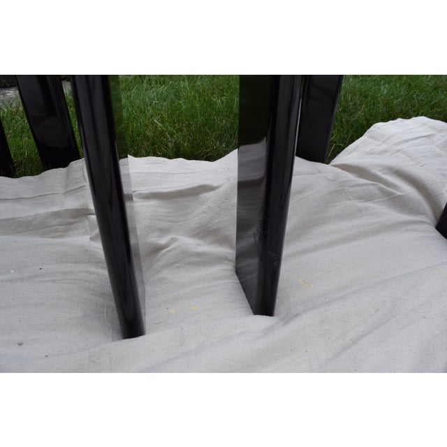 Pierre Cardin for Roche Bobois 1970s Black Lacquer Dining Set of 11 For Sale - Image 10 of 12