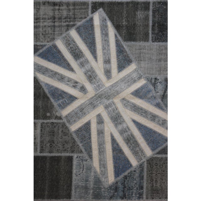 A beautiful antique Patchwork rug. It's in very good condition, practically new. This Patchworks rug is produced of older...
