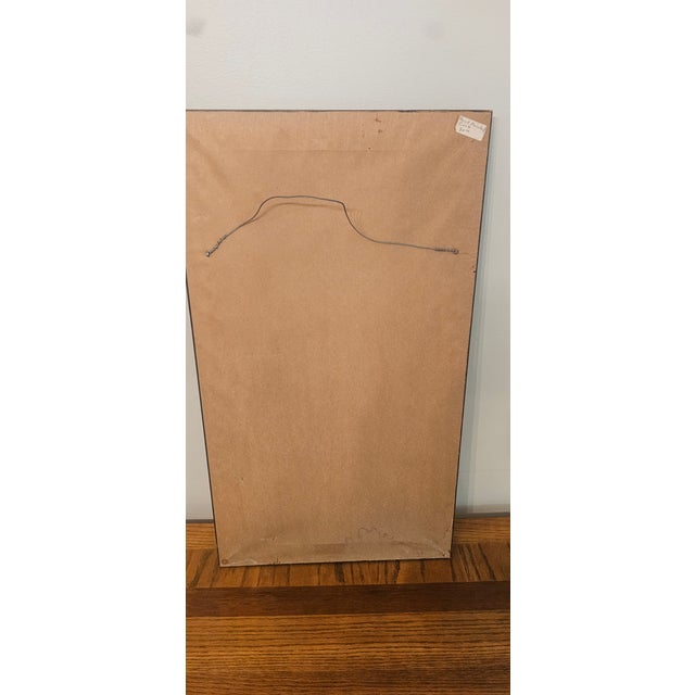 Wood Signed Kwong Lee Watercolor on Cork Signed For Sale - Image 7 of 8