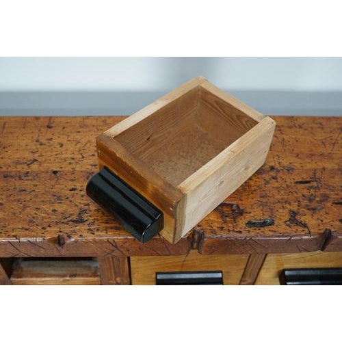 Industrial Dutch Beech & Pine Workshop Cabinet, 1950s For Sale - Image 14 of 18