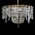 French Antique French Brass & Cut Crystal 3-Light Chandelier C1920 For Sale - Image 3 of 9