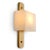 Antique Modernist Brass & Alabaster Wall Lamps, Set of 2 For Sale - Image 5 of 10