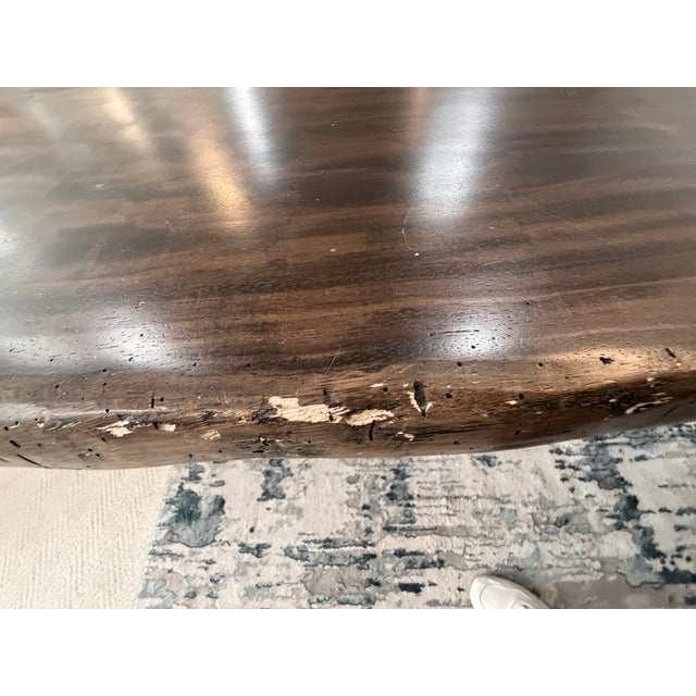 2020s Extra Long Natural Slab Wood Dining Table by Restoration Hardware For Sale - Image 5 of 17