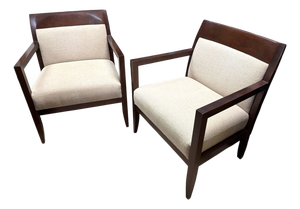 1970s David Edward by Kimball MCM Aussie Lounge Armchairs - A Pair