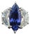4.21 Ct Gubelin/Gia Certified Nh Color Change Sapphire & Diamond Ring Size 6.5 For Sale