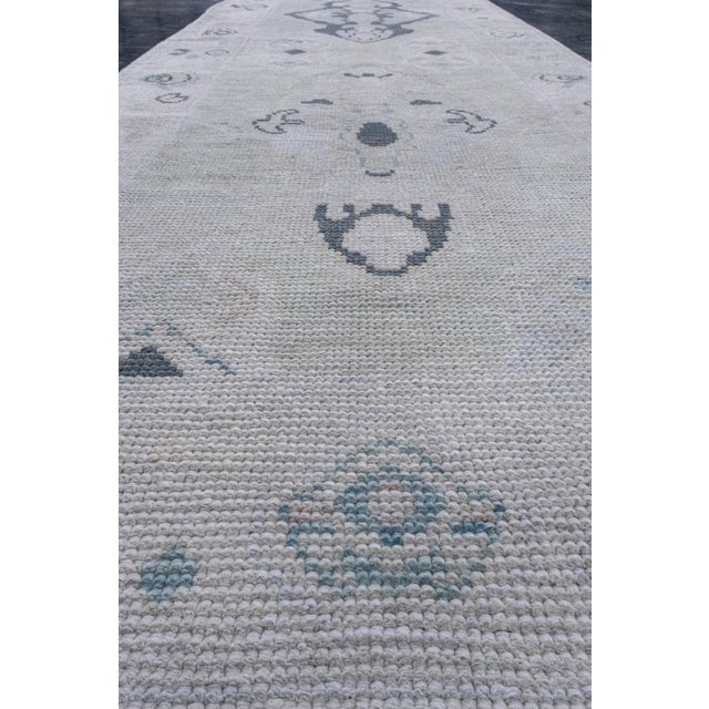 Textile Turkish Oushak Rug 2'10" x 7'8" For Sale - Image 7 of 8