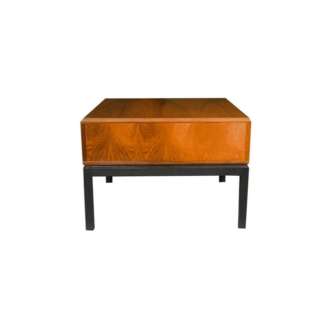 An exceptional Campaign style mid-century modern, large side/ end table in the style of Jack Cartwright for Founders,...