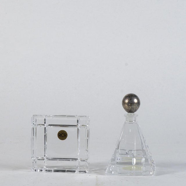 20th Century Crystal Bottle and Ashtray from RCR, Set of 2 For Sale - Image 4 of 8