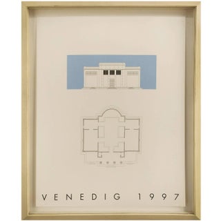 Gerhard Merz, VENEDIG 1997, Silkscreen Print, Minimalist Conceptual Architectural Silkscreen, 1998 For Sale
