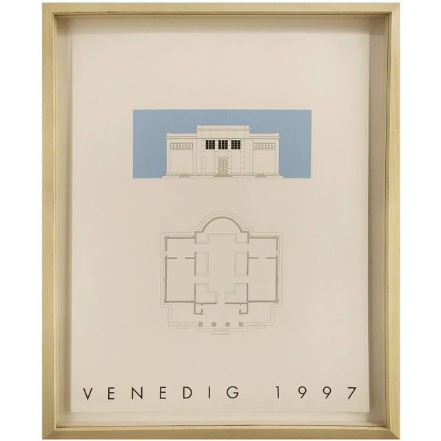 Gerhard Merz, VENEDIG 1997, Silkscreen Print, Minimalist Conceptual Architectural Silkscreen, 1998 For Sale