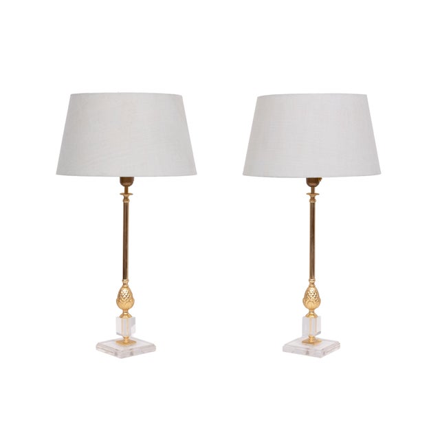 Hollywood Regency Pineapple Table Lamps, Denmark, 1970s, Set of 2 For Sale - Image 9 of 9