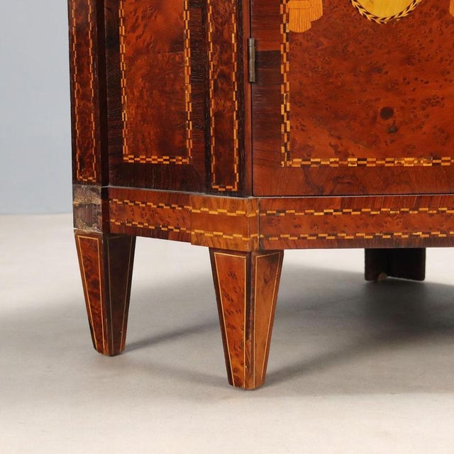 Brown Neoclassical Style Corner Cabinet For Sale - Image 8 of 13