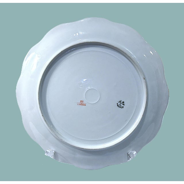 Ceramic Rare Antique Limoges Jean Pouyat Plate Circa Early 1900s For Sale - Image 7 of 8