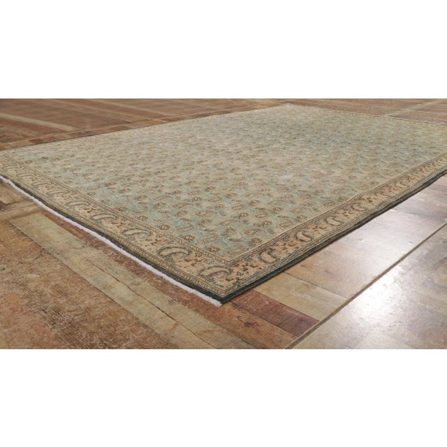 Vintage-Worn Persian Qum Rug - 06'09 X 09'05 For Sale - Image 9 of 11