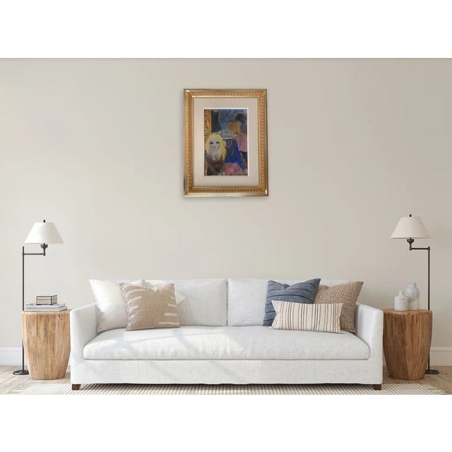 Contemporary Bruno Paoli "Tavern" Original Italian Modern Tavern Interior, 20th Century Florence Italy Fine Art Painting, Oil on Board, 28.5x22.5" For Sale - Image 3 of 7