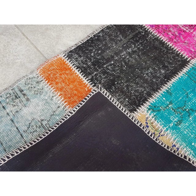 Mid 20th Century Oushak Anatolian Floral Runner For Sale - Image 6 of 10