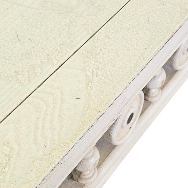 64" Asian Modern Chinoiserie Cream Lacquer Console Table For Sale - Image 11 of 14