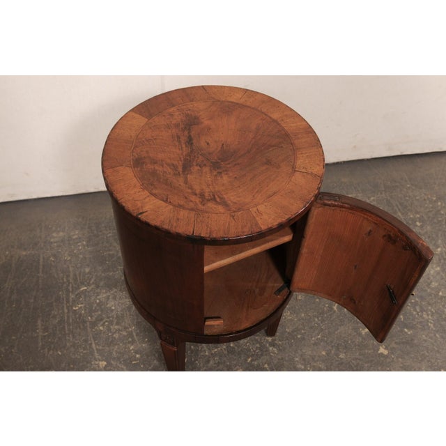 Wood Mid 20th Century French Cylindrical Wooden Side Chest For Sale - Image 7 of 9