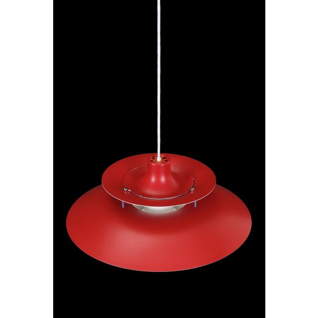 Mid-Century Modern Red PH 5 Hanging Lamp by Poul Henningsen for Louis Poulsen, 1960s For Sale - Image 3 of 18