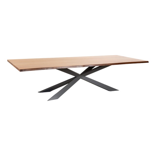 Cattelan Italia Spyder Wooden Dining Table in Brown Anthracite For Sale