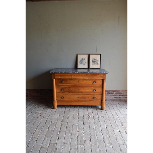 Antique Walnut Chest of Drawers with Marble Top For Sale - Image 10 of 10