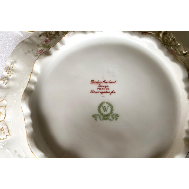 Late 19th C. Theo Haviland Schleiger 144f, Round Covered Vegetable Bowl, Pink Roses, DBL Gold For Sale - Image 15 of 17