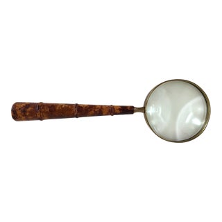 Early 20th C. Large Leather Magnifying Glass For Sale