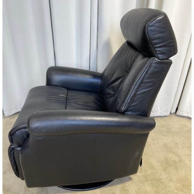 Contemporary 1990s Img Leather Recliner, Swivel Chair and Rocking Chair For Sale - Image 3 of 12