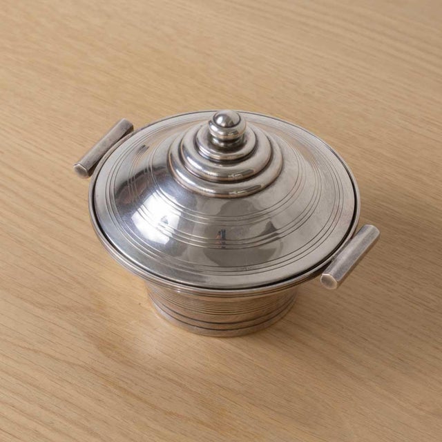 Metal 1930s French Art Deco Vide Poche With Lid For Sale - Image 7 of 14