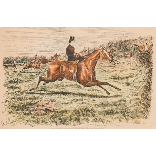 Charming hand- coloured litho depicting Miss Blanche (who has carefully left the governor behind in Oakapple wood)!~