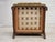 1960s, Danish armchair. Original green furniture velour, carved oak wood, springs in the seat cushion. Original good...