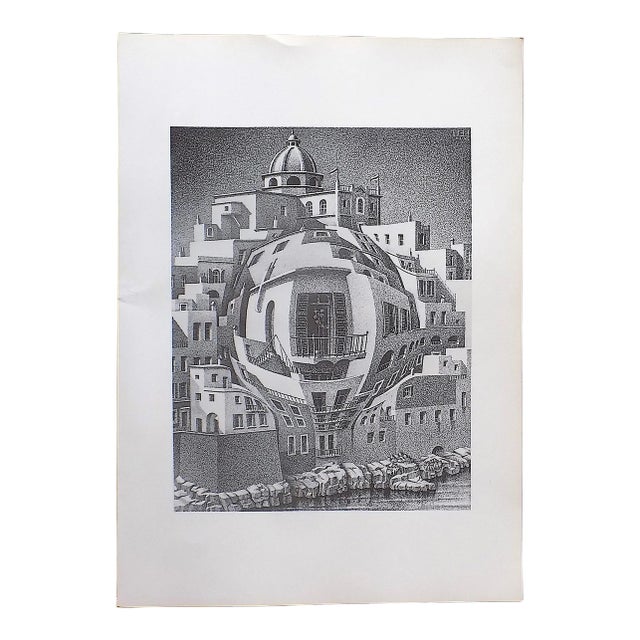 Vintage 20th Century Signed/Dated M. C. Escher Lithograph - "Balcony" For Sale