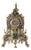 Victorian Brass and Art Glass Table Clock, UK, Late 19th Century For Sale