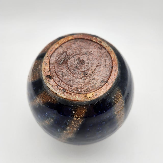 Mid 20th Century Studio Pottery Drip Glaze Weed Pot For Sale - Image 9 of 14