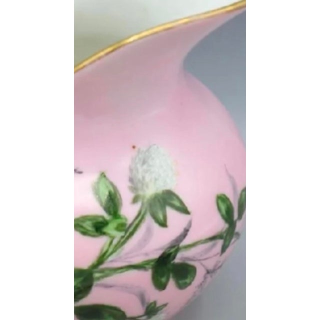 Late 19th Century “Limoges” French 1883 Hand-Painted Procelain Split Finger Handle Creamer For Sale - Image 5 of 7