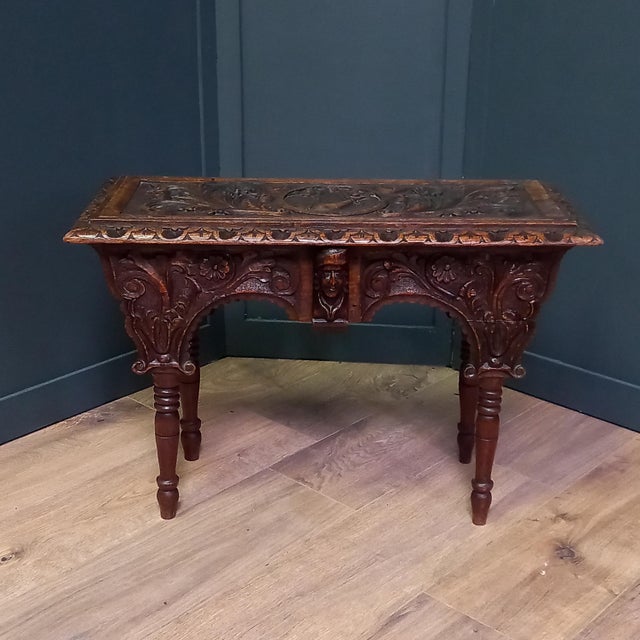 Brown 19th-Century Bedstead Bed Table For Sale - Image 8 of 16